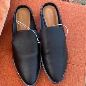 Black Universal Thread Studded Mules Size 7